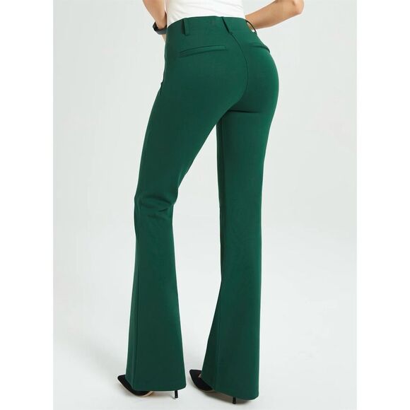 Betabrand Women's Classic Bootcut Dress Yoga Pants Dark Green Size S Petites - Picture 2 of 11